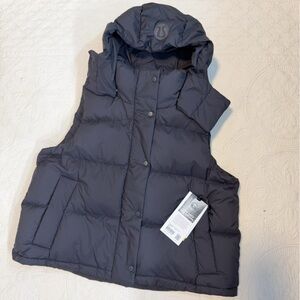 NWT Lululemon wunder puff cropped vest black 10